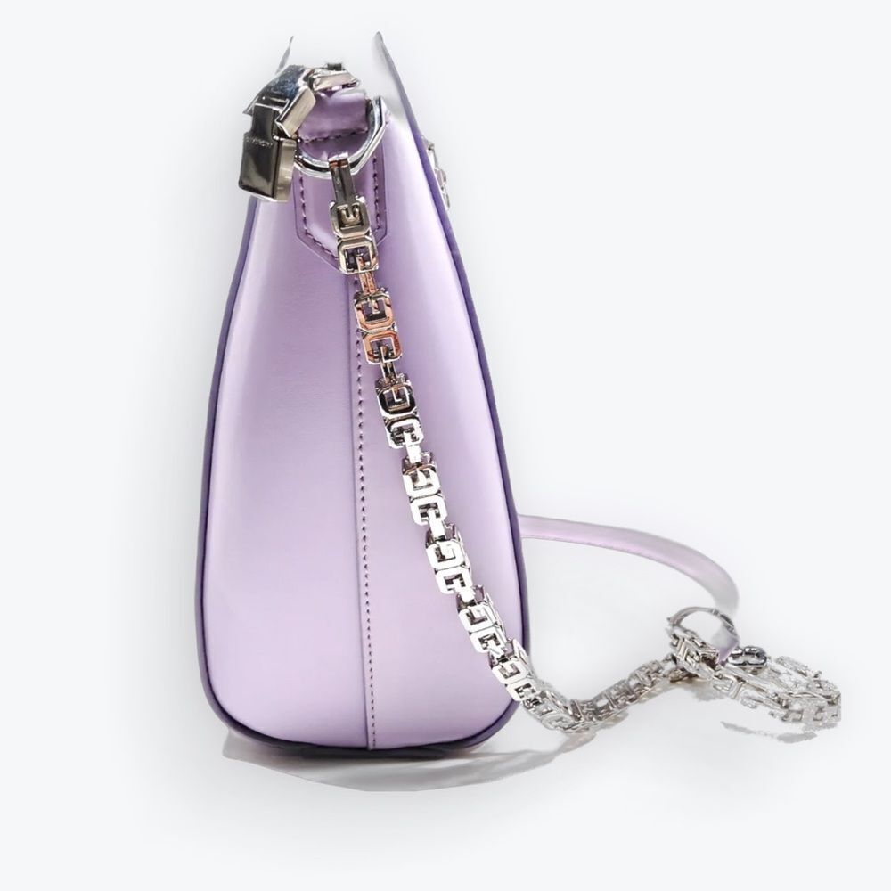 Auth Givenchy Lilac Purple Polished Leather Mini Vertical Antigona Satchel Ex++ - Picture 2 of 13